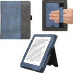 kwmobile Flip Case &uuml;hilduv Kobo Aura Edition 1 - k&auml;erihm - kate tumesinine tumehall