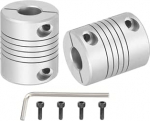 hankekaart Flexible Kupplungen, 10 mm kuni 10 mm, Gelenkverbinder aus Aluminiumlegierung, flexible Wellenkupplungen, Motorkupplung mit Schraubenschl&uuml;ssel f&uuml;r 3D-Drucker, CNC-Maschinen, DIY-Encoder