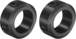 sourcing map 2-teiliges Set mit Schraubenmanschetten, 15 mm Bohrung, 1045 Stahlschaftmanschetten, 24 mm Au&szlig;endurchmesser, 10 mm Breite, Achsmanschette f&uuml;r Linearstangenwellenf&uuml;hrung