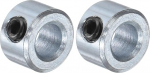 sourcing map Set of 2 Screw Collars 1/4 Inch Bore Carbon Steel Shaft Sleeves, 1/2 Inch OD, 5/16 Inch Wide Axle Boot Clamp for Linear Rod Shaft Guiding