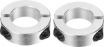hankimise kaart Double Split Shank Collar 28mm Bore Kaheosaline klamber Collar 48mm OD 15mm paksus Alumiiniumsulamist kruvi Split Ring Pack of 2