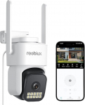 Reobiux 1080P Outdoor Surveillance Camera, PTZ Outdoor 2.4/5 GHz WLAN IP Camera Surveillance Outdoor Camera with Automatic Tracking, 24/7 Recording, Colour Night Vision, Two-Way Audio, IP66