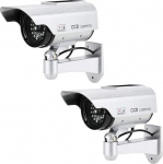 BW 2 x p&auml;ikeseenergia Fake Outdoor Dummy kaamera turvalisuse kodu CCTV kaamera LED valgus veekindel
