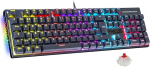 Spirit Of Gamer Xpert K250 AZERTY Swtich Red mehaaniline m&auml;nguklaviatuur, 17 RGB taustavalgustusrežiimi, N-klahvide &uuml;mberl&uuml;litamise tehnoloogia, 26 klahvi, Antighosting, juhtmega &uuml;hendus, 2