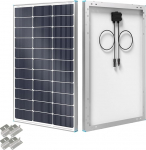 Renogy N-t&uuml;&uuml;pi 100W p&auml;ikesepaneel koos Z-kinnitustega, 16BB 100W p&auml;ikesepaneel 12V, 25% k&otilde;rge efektiivsusega PV-moodul, v&otilde;rgulaadija RV, matkaauto, mere, kodu, katuse, v&otilde;rgu&uuml;henduseta
