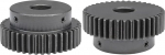 Stirnradgetriebe 1,5M-44T Z&auml;hneabstand 4,71mm Bohrung 8-28mm H&auml;rte Motorgetriebe SC45 Kohlenstoffstahl Schw&auml;rzung 1,5M 44Teeth 44T(44T (Keyway Hole),10 mm)