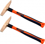 WEDO 2-osaline vasest vasara komplekt 150g + 150g klaaskiust k&auml;epidemega keevitusvasara tikkimisvasar Drop Forged korrosioonikindel pikkus 280mm