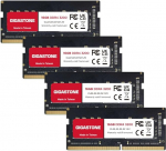 DDR4 RAM ainult s&uuml;learvutitele: GIGASTONE 64GB Kit (4x16GB) DDR4 3200MHz (2933MHz v&otilde;i 2666MHz) PC4-25600(PC4-23400, 21300) CL22 1.2V SODIMM 260Pin Non-ECC Unbuffered Notebook s&uuml;learvutite m&auml;lu uuendamine.
