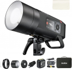 Godox AD400ProII v&auml;litingimustes kasutatav v&auml;lklambi strobo, 400W TTL HSS monovalgus 2.4GHz juhtmevaba X s&uuml;steemiga, kahev&auml;rviline 30W modelleerimislamp, 1/27770s v&auml;lguaeg ja 16-v&auml;rvilised indikaatorid professionaalseks fotograafiaks.