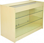 Monster Shop K1200 Counter Sales Table Reception Shop Counter Reception Office Furniture Maple 120 cm x 60 cm x 90 cm Exhibition Desk Display Cabinet Reception Furniture