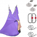 Aerial Yoga Hammock Set, Yoga Swing Hammocks, Swing Hammocks Indoor Outdoor, Hammock koos paigaldustarvikutega, Anti-Gravitatsiooni harjutused (Light Purple, 5 m)