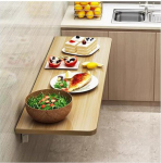 Kokkupandav puidust t&ouml;&ouml;pink seinale langeva lehega, kokkupandav disain ja kokkupandav lisa ruumi s&auml;&auml;stvaks hoiustamiseks (suurus: 70 x 40 cm)