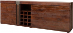 MASSIVMOEBEL24.DE Serviisilaud Mango 215 x 45 x 75 cm Pruun lakitud Amsterdam #29