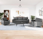 IKAYAA diivanikomplekt ja diivanikomplekt, 3-2 elutuba, futon komplekt, 2-kohaline diivan + 3-kohaline + tugitool, tumehall