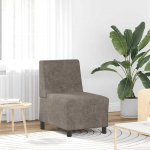 Modulares Sofa Braun 55 cm Tiefe als Armfreies Sofa 2er Set - Modulares ohne Armlehnen 2 St&uuml;ck in den Ma&szlig;en 55 x 74 x 82 cm