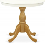 East West Furniture AST-LOK-TP Antiikne s&ouml;&ouml;gitoa laud - &uuml;mmargune k&ouml;&ouml;gilaud koos alusega, 36 x 36 tolli, mitmev&auml;rviline