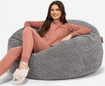 Lounge Pug, Mammut Diivan Bean Bag XXL hiiglaslik tool Pom-Pom Antratsiit