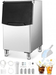 VEVOR Commercial Ice Cube Maker Storage Container, Ice Container 250 lb Capacity, Ice Storage Container koos filtri ja libisemiskindlad kummist jalad, restoranidele hotellidele joogipoodidele