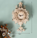 Cuteefun Wooden Kit Clock for Adults, Wooden Puzzle 3D Clock for Building, Wooden Building Kit, DIY Creative Craft Gift