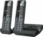 Gigaset Comfort 520A Duo - 2 juhtmeta DECT-telefoni koos automaatvastajaga - Elegantne disain - Premium helikvaliteet - Telefonikataloog kuni 200 kontaktile - Tumehall