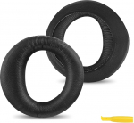Geekria QuickFit asendusvalgu nahast k&otilde;rvapadjad Sony MDR-DS6000 DS6500 DS7000 DS7100 RF4000 RF5000 RF6000 RF6500 RF7000 RF7100 k&otilde;rvaklappidele (must)