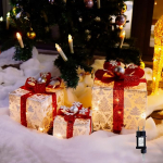 CCLIFE Cushhom LED kinkekarbis komplekt 3 Power Plug j&otilde;ulud valgustatud Fairy tuled j&otilde;ulukaunistused