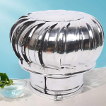 Stainless Steel Roof Fan, Automatic Silent Roof Fan with Pipe Connection, Wind Turbines, Air Vent Loft Fan, 160 x 270 (L x H)
