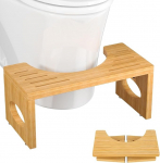 Kokkupandav bambusist potti t&auml;iskasvanutele laste tualett-tool Non-Slip Poo Stool Vannitoa v&auml;ljaheide Step Stool Kaasaskantav ja ruumi kokkuhoidev