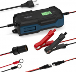 ANSMANN Intelligentne 10-astmeline laadija 6 V 12 V / 10 A LCD-ekraaniga plii-happe-, plii geel- ja plii fliisakudele, samuti 12 V LiFePo4 akudele autodele, mootorratastele ja kaubikutele.