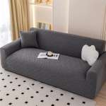 Odot diivanikate, klassikaline Jacquard diivanikate nurgas diivan, diivanikate 1/2/3/4 istekohale, diivanikate, elastne diivanikate, L kuju, libisemisvastane diivanikaitsekate kaunistamiseks (3 istekohta, hall)