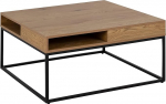AC Design Furniture Wilbur Square kohvilaud metsiku tuhaplaadiga ja mustade metalljalgadega, lahtised kambrid hoiustamiseks, elutoa organiseerimine, laud koos hoiuga