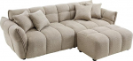 Riess Ambiente Modern XXL Diivan Cloud - 260 cm - Beež buklee - Bigsofa vedrustuse s&uuml;damik koos pehmendusega