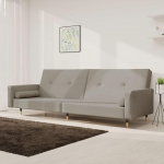 Hommdiy 2-kohaline diivanvoodi, diivanvoodi 2 padjaga, k&uuml;lalisvoodi puidust raamiga, diivanvoodi, p&auml;evavoodi, diivanvoodi, pikendatav, sametist diivanvoodi, helehall
