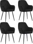 Lavinia s&ouml;&ouml;gitooli komplekt - 4 tk - Must - Velvet