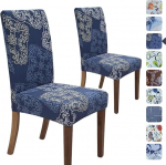 SPRINGRICO toolikatted s&ouml;&ouml;gitoa jaoks 2 komplekti, Stretch s&ouml;&ouml;gitooli kate, pestav Spandex k&ouml;&ouml;k Parsons Chair Slipcovers, eemaldatav istme kaitsja koju v&otilde;i peole (Pack of 2, STYLE02)