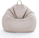 Chickw1 Bean Bag ilma t&auml;idiseta t&auml;iskasvanutele ja lastele, istmepadi p&otilde;randapadi tugitool BeanBag Bean Bag Bean Bags for Outdoor & Indoor Gaming Relaxing (White, XL 100 x 120 cm)