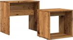 Satztische 2er Set Altholz-Optik aus Holzwerkstoff 48x30x45 cm ja 37x29x36 cm modernes Nesting Coffee Table platzsparend f&uuml;r kleine Wohnzimmer Schlafzimmer B&uuml;ro