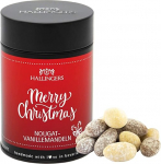 Hallingers Merry Christmas - Nougat Chocolate Vanilla Mandlid Handmade - Ready to Use as a Gift (Tin) - Gift Ideas Christmas & Gifts Advent Calendar | Congratulations Friendship Gen