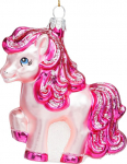 SIKORA Pink Pony Special Christmas Bauble Klaasist j&otilde;uluvana j&otilde;ulupuu kaunistamise figuur j&otilde;uluripats Ornament - Premium Line - BS835