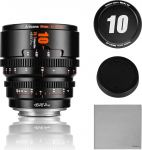 7artisans 10 mm T2.1 Cine Lens S35 Frame Compatible with Canon RF-S Mount for Red Komodo/Komodo X/Canon C70/R7/R50/R10 (Black)