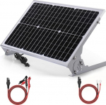 SUNER POWER 12V 30W Solar Battery Trickle Charger, Built-in Intelligent MPPT Controller, Waterproof 30W Solar Panel Charging Kit + Bracket for 12 Volt SLA AGM Deey Cycle