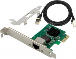 2.5GBase-T PCIe 3.1 v&otilde;rguadapter Intel I225-V + 3ft Cat8 Ethernet kaabel 2500/1000/100Mbps PCI Express Gigabit Ethernet kaart RJ45 LAN kontroller Windows 10/11 koos