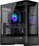 ENDORFY Aquarius 8000 Flex, PC korpus ATX/E-ATX, Panorama karastatud klaas, USB-C, 420 mm radiaatorite tugi, kuni 10 ventilaatorit, GPU kuni 450 mm, Back-Connect emaplaadiga &uuml;hilduv, Fishtank, must