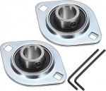 QUARKZMAN Pack of 2 SBPFL204-12 &auml;&auml;rikulaagrid 3/4 tolli puuriga laagri&uuml;ksused terasest &auml;&auml;rikuga paigaldatud laagrikorpus koos mutriv&otilde;tmega ABEC 3
