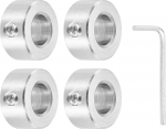 hankekaart 4 St&uuml;ck Schaftmanschetten, 10 mm Bohrung, massives Edelstahl, 1 Schraubenschaftmanschette, 20 mm Au&szlig;endurchmesser, 10 mm Dicke, f&uuml;r Motor, Gartenwagen, Riemenscheibe, Maschinen und