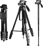 JIABAO Camera Tripod, 176.5 cm (70 inches) Tripod/Monopod, Aluminium Alloy Tripod, Compact, Lightweight Tripod for DSLR, SLR Canon, Nikon, Sony, Panasonic, Samsung and Carry Bag