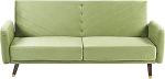 Beliani Senja praktiline kokkupandav diivan k&auml;etugedega sametist kangast roheline