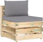 Gecheer Modulares Mittelsofa mit Kissen Gr&uuml;n Impr&auml;gniertes Holz, Moderne Couch Polstersofa f&uuml;r Wohnzimmer Schlafzimmer Spielzimmer3074508