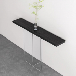 Sofa-R&uuml;ckenregal-Tisch, Konsolen-Sofatisch, schmaler Eingangstisch, Massivholz-Desktop im modernen Stil, dekoratives langes Geh&auml;use, Acryl-Tischbein-Beistelltisch, f&uuml;r Eingangsbereich, Flur,