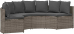 vidaXL Diivanikomplekt 2 tk Grau Massives Akazienholz und Poly Rattan, Garten und Terrasse, L-f&ouml;rmiges Design, moderner Look, UV-best&auml;ndige Materialien, langlebiger Aufbau, f&uuml;r Au&szlig;enbereiche